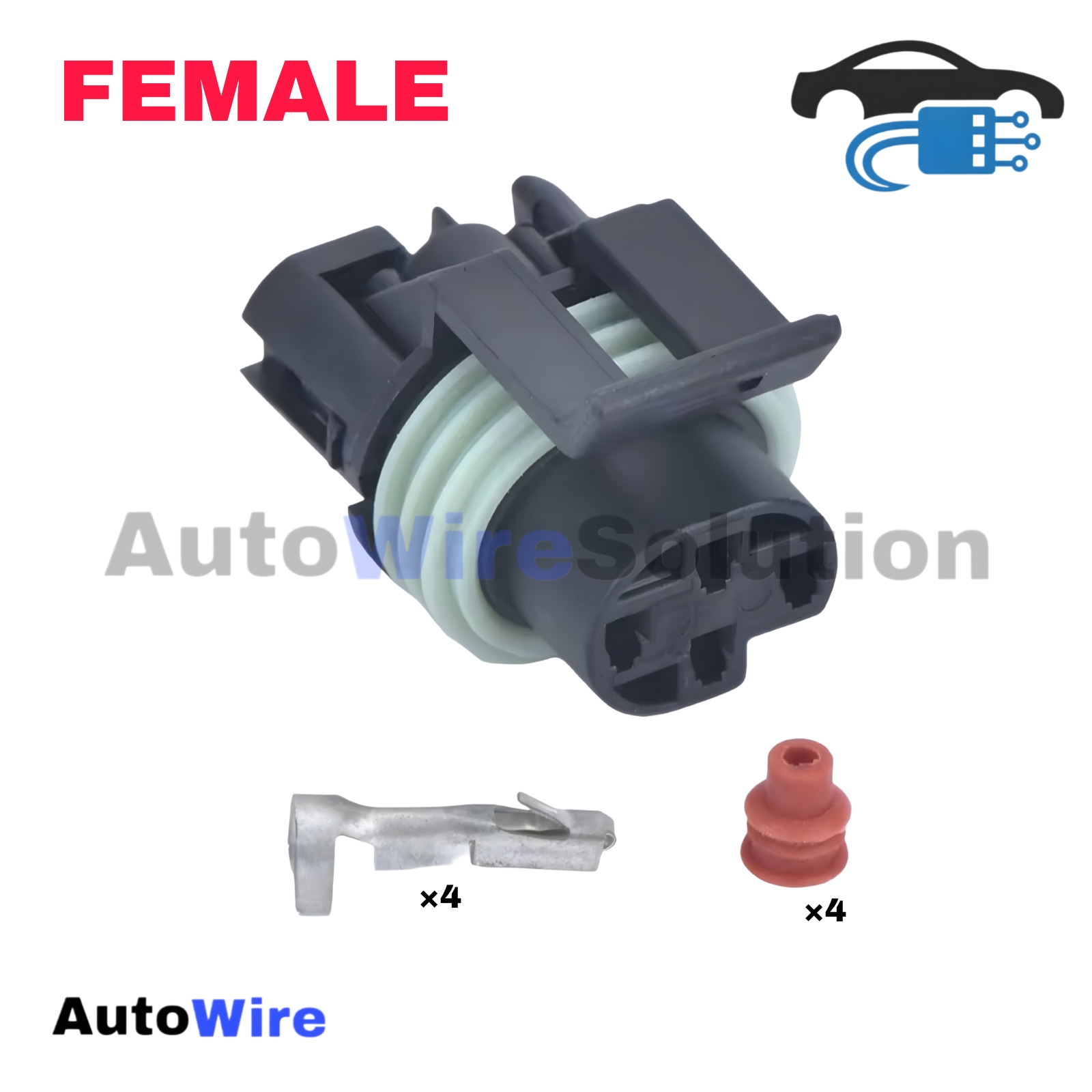CONNECTOR SENSOR LEVEL 4 PIN FEMALE