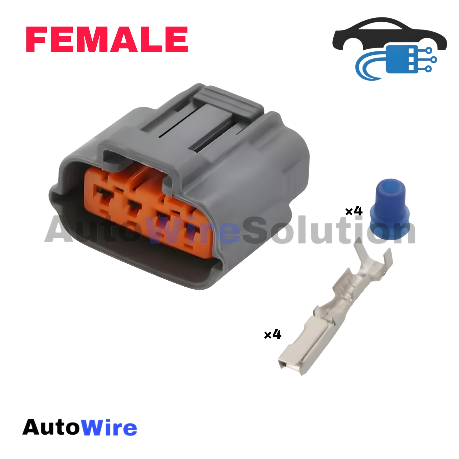 CONNECTOR THROTTLE SENSOR 4 PIN FEMALE