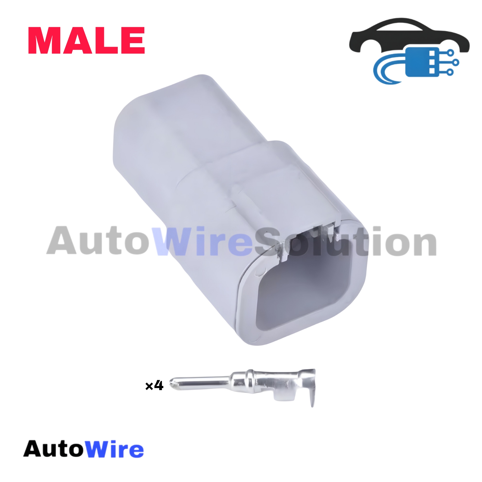 CONNECTOR DEUTSCH DTP 4 PIN MALE