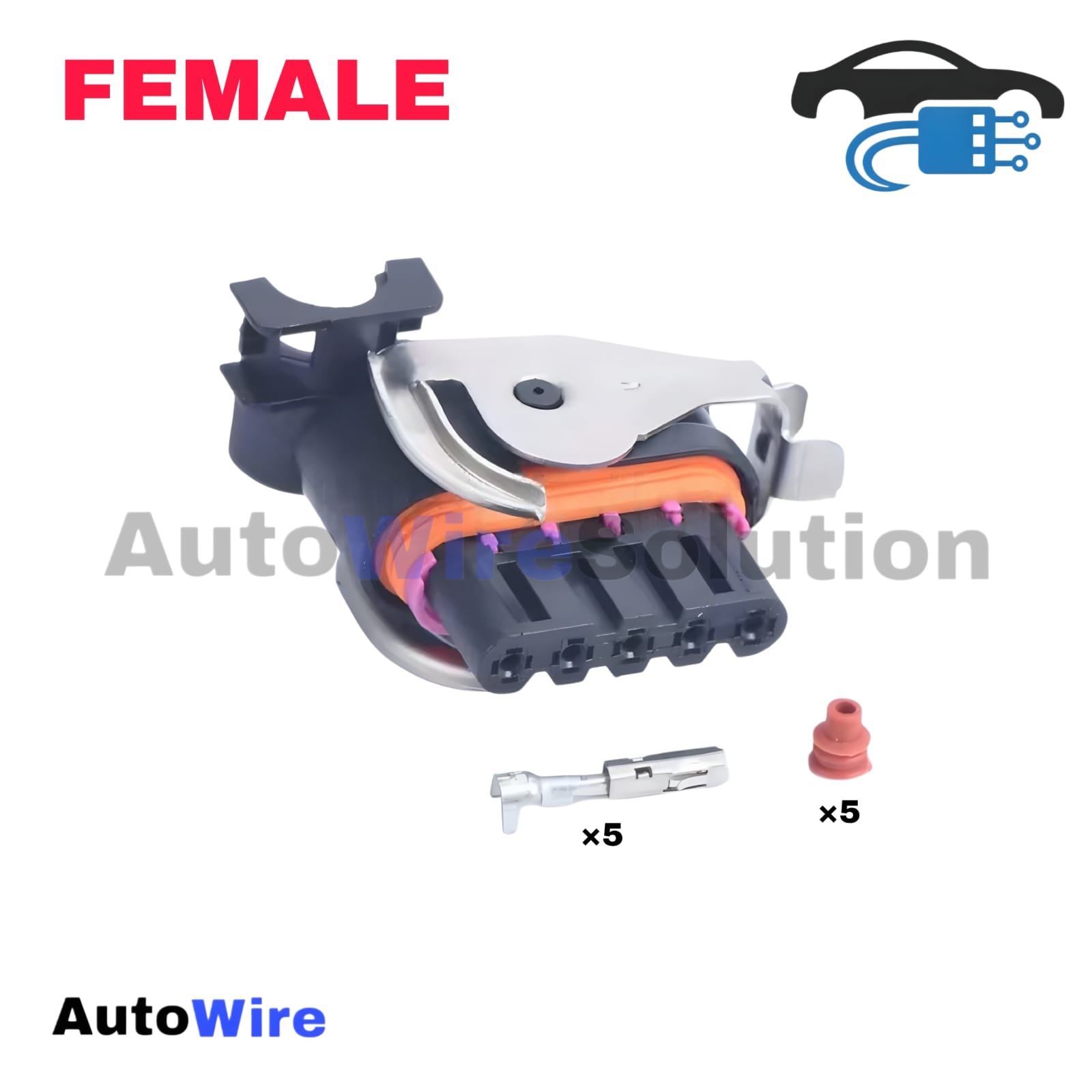 CONNECTOR ALTERNATOR 5 PIN FEMALE
