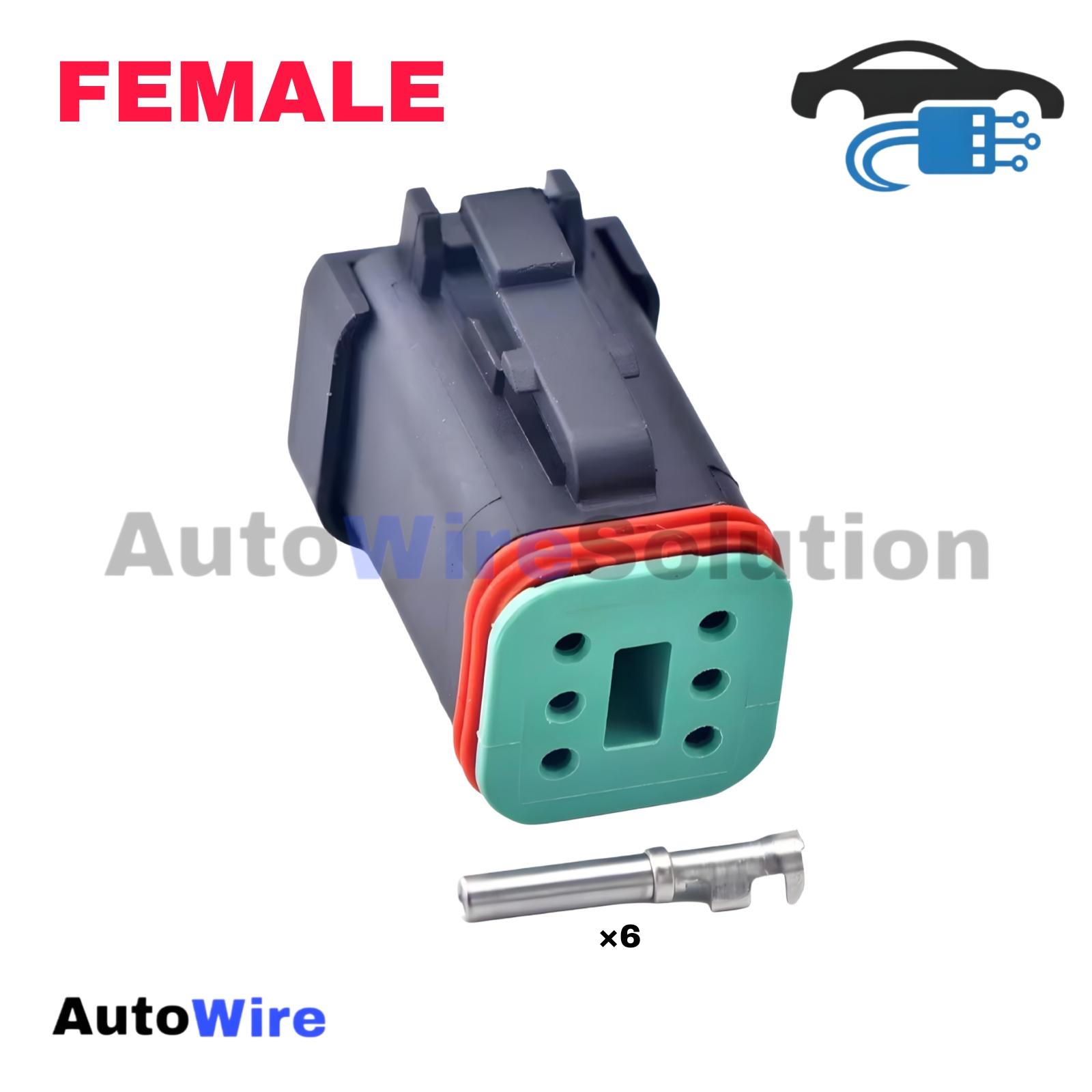 CONNECTOR DEUTSCH 6 PIN FEMALE SERIES