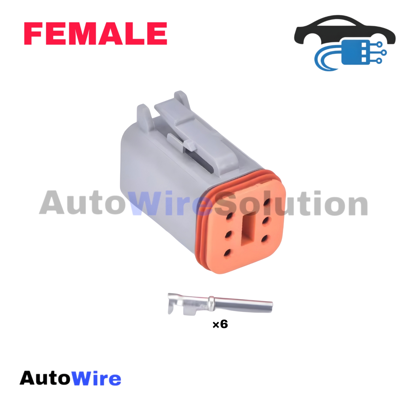 CONNECTOR DEUTSCH OEM 6 PIN FEMALE
