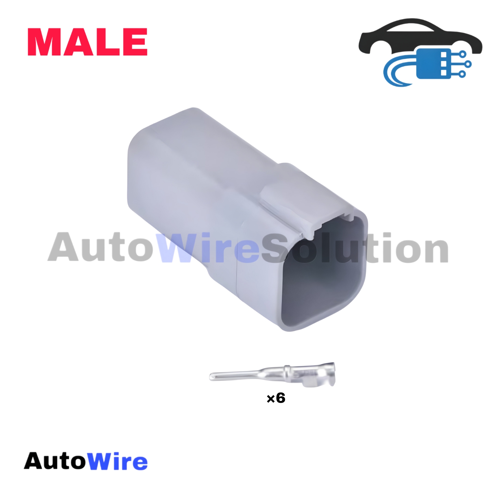 CONNECTOR DEUTSCH OEM 6 PIN MALE