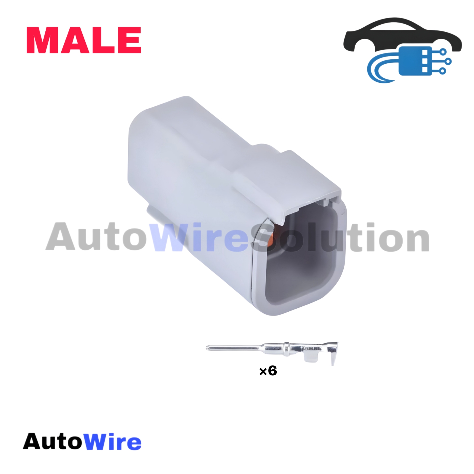 CONNECTOR DEUTSCH DTM 6 PIN MALE