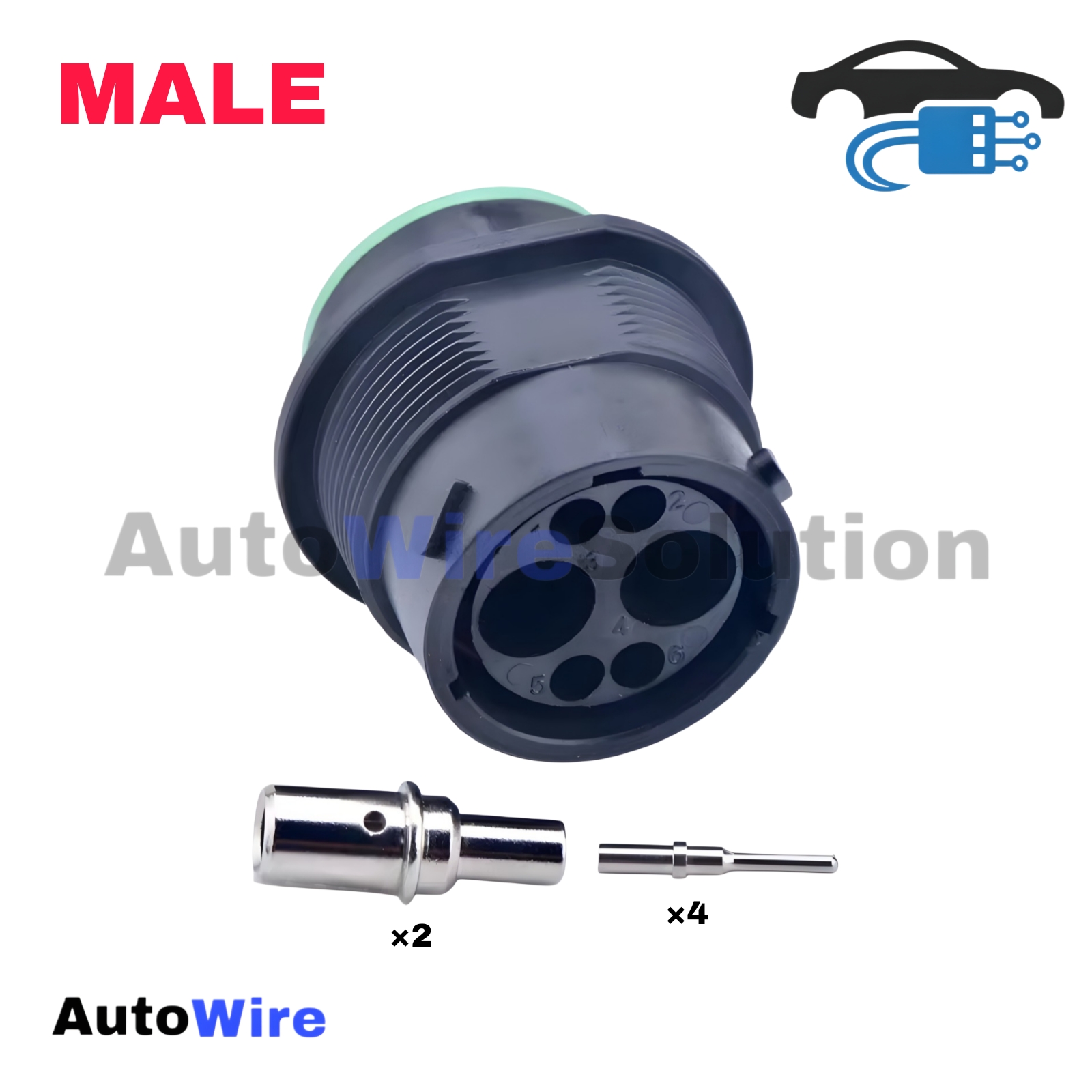 CONNECTOR DEUTSCH HDP 6 PIN MALE