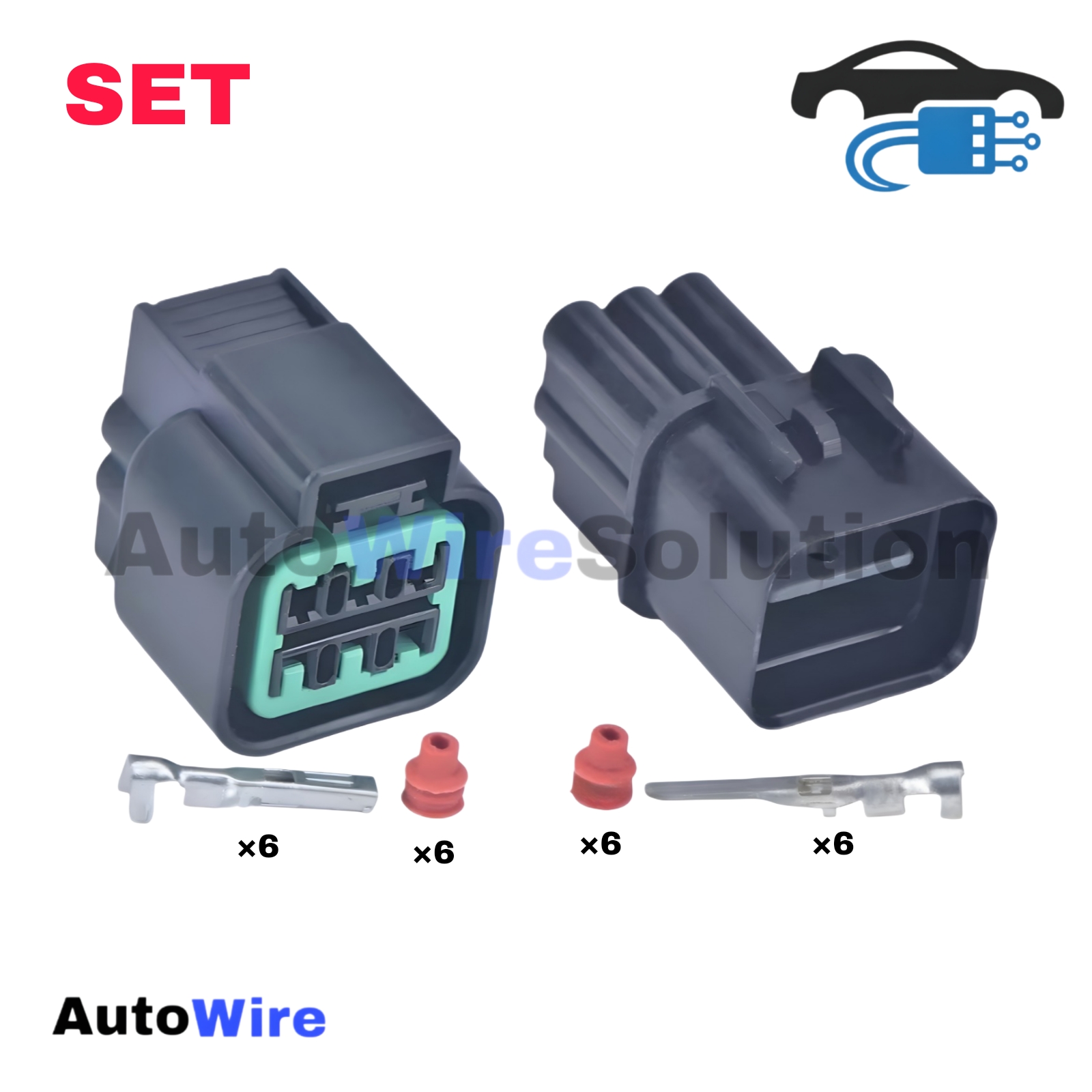 CONNECTOR HEAD LAMP 6 PIN KIT