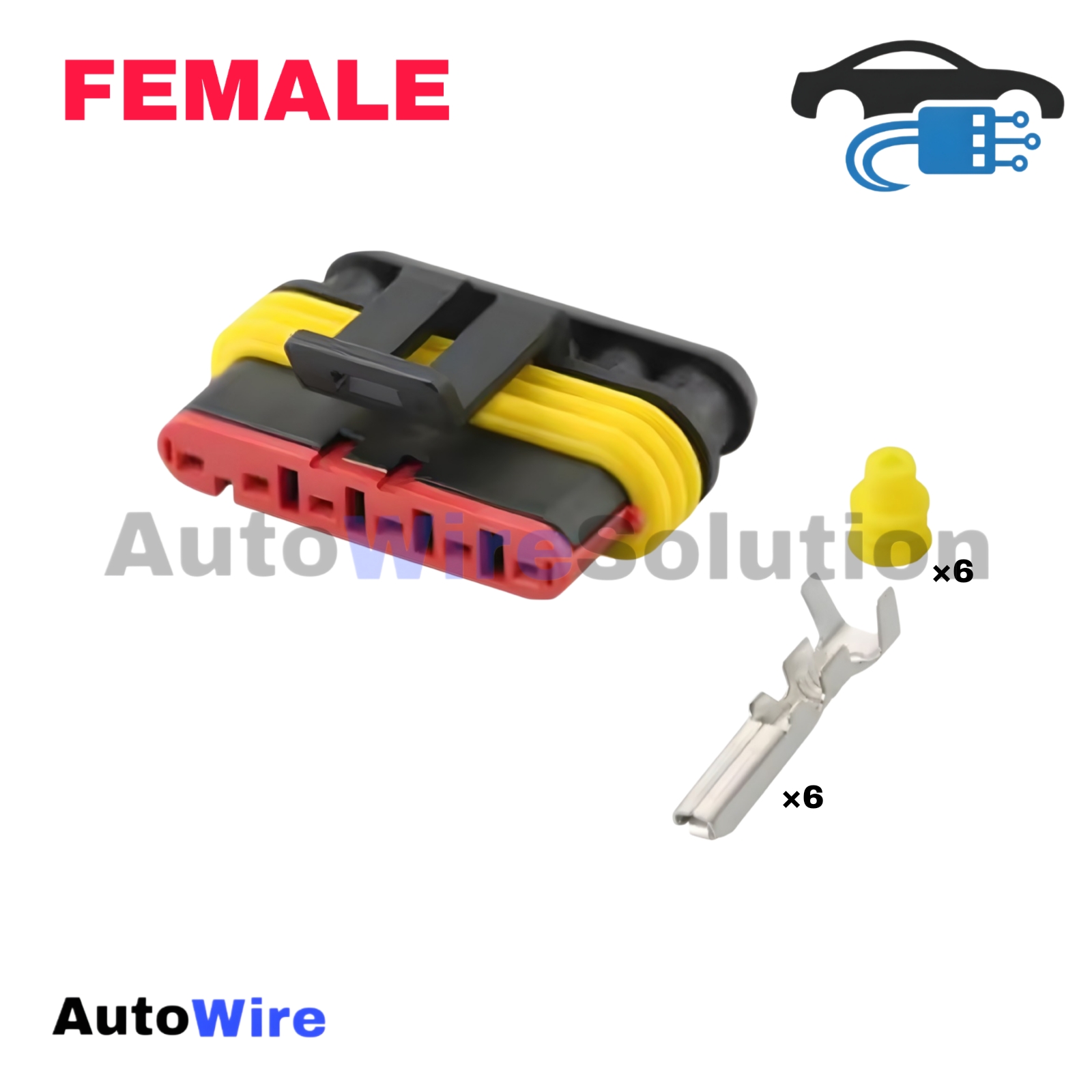 CONNECTOR SUPERSEAL 6 PIN FEMALE