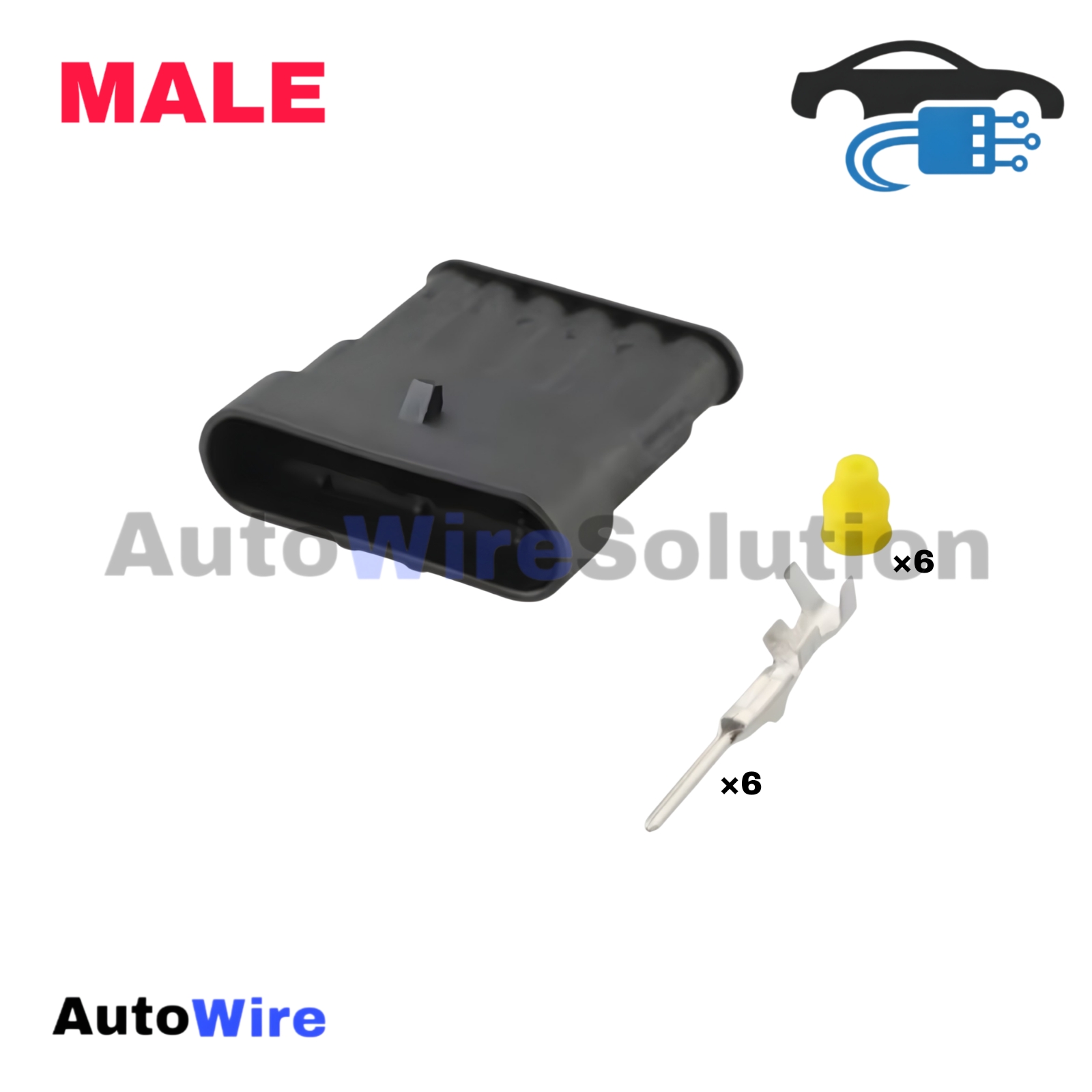CONNECTOR SUPERSEAL 6 PIN MALE