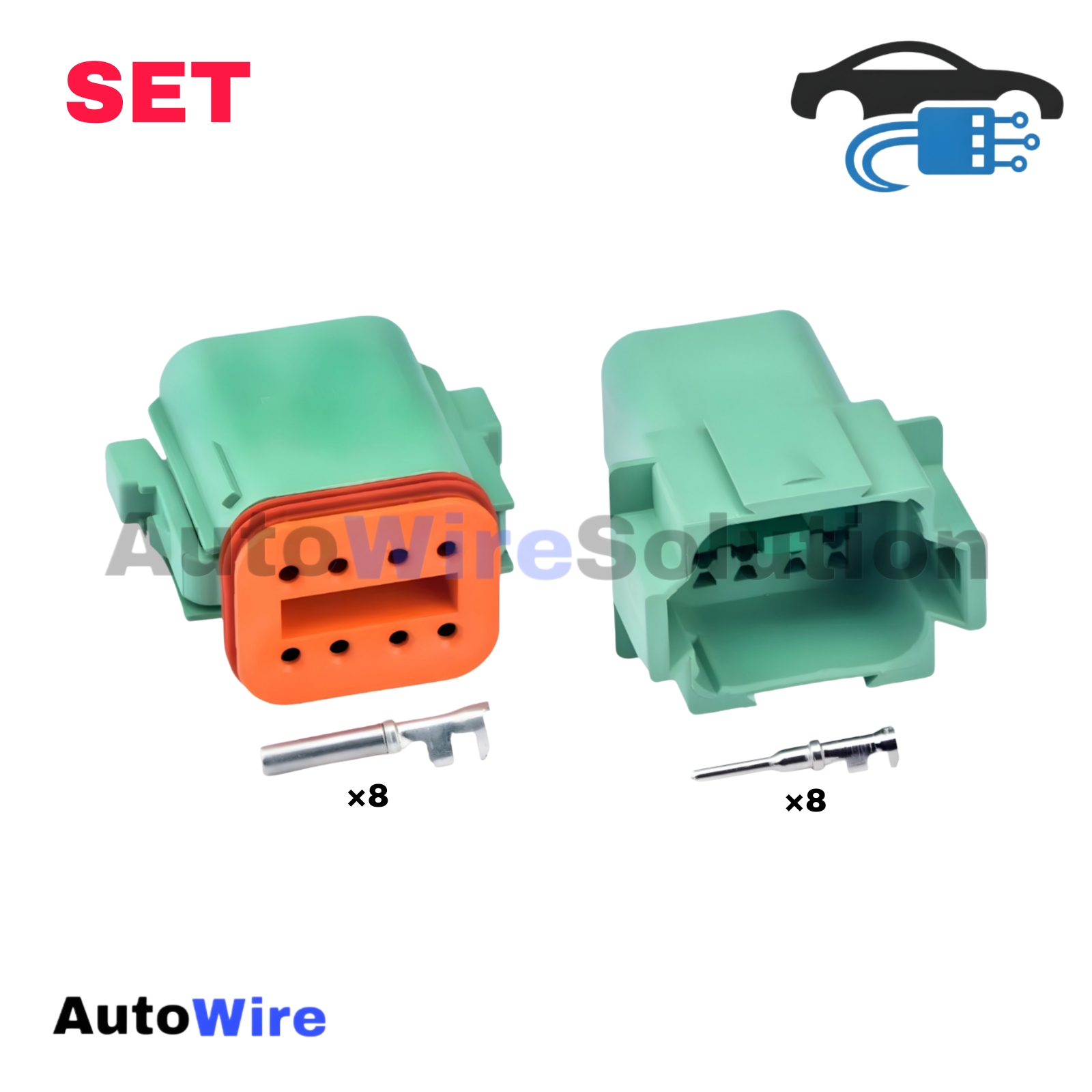 CONNECTOR DEUTSCH 8 PIN GREEN SERIES KIT
