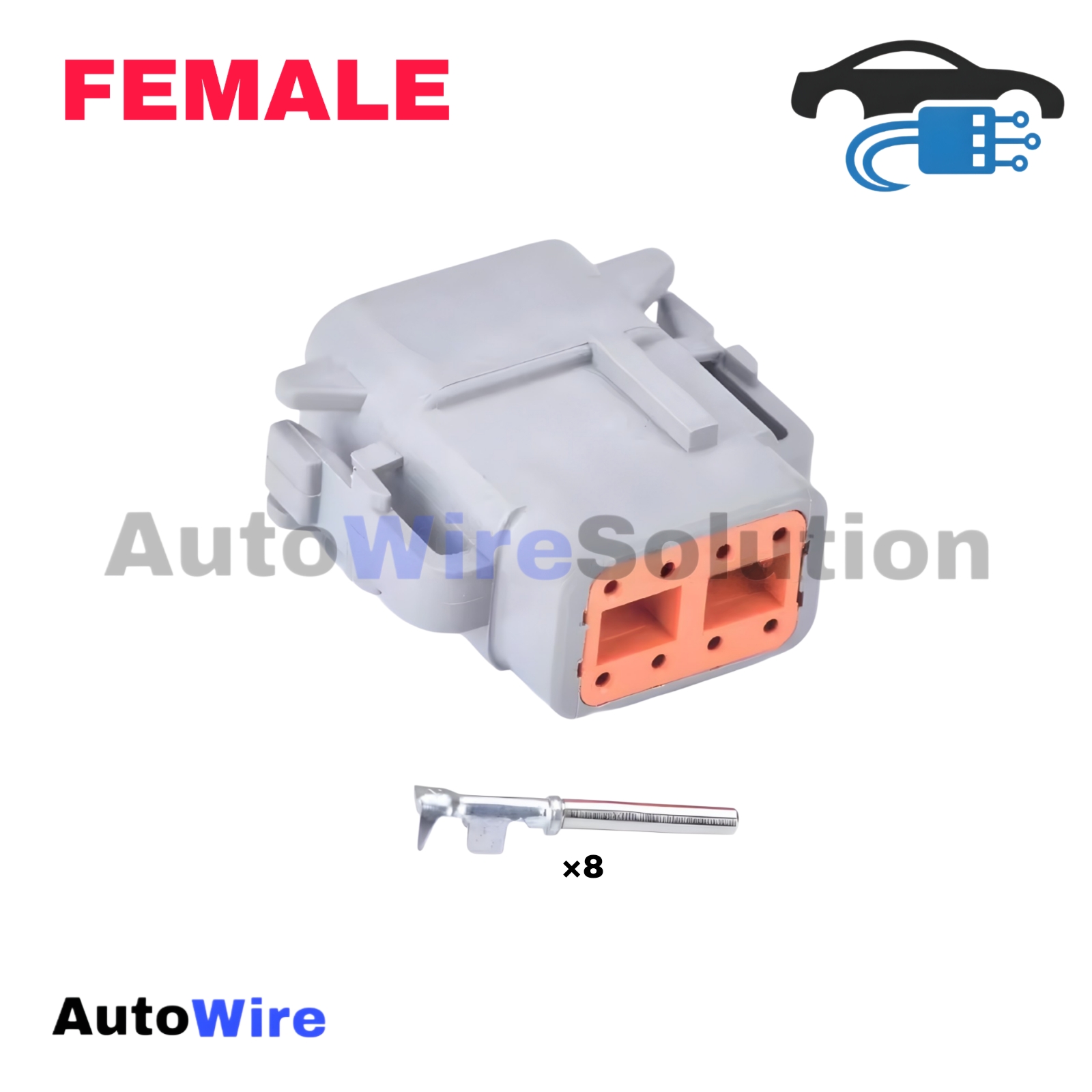 CONNECTOR DEUTSCH DTM 8 PIN FEMALE