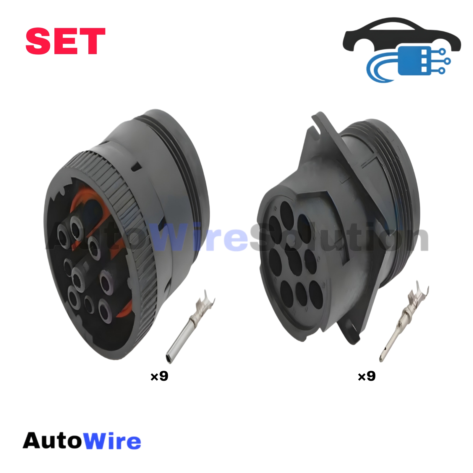 CONNECTOR OBD HD 9 PIN KIT
