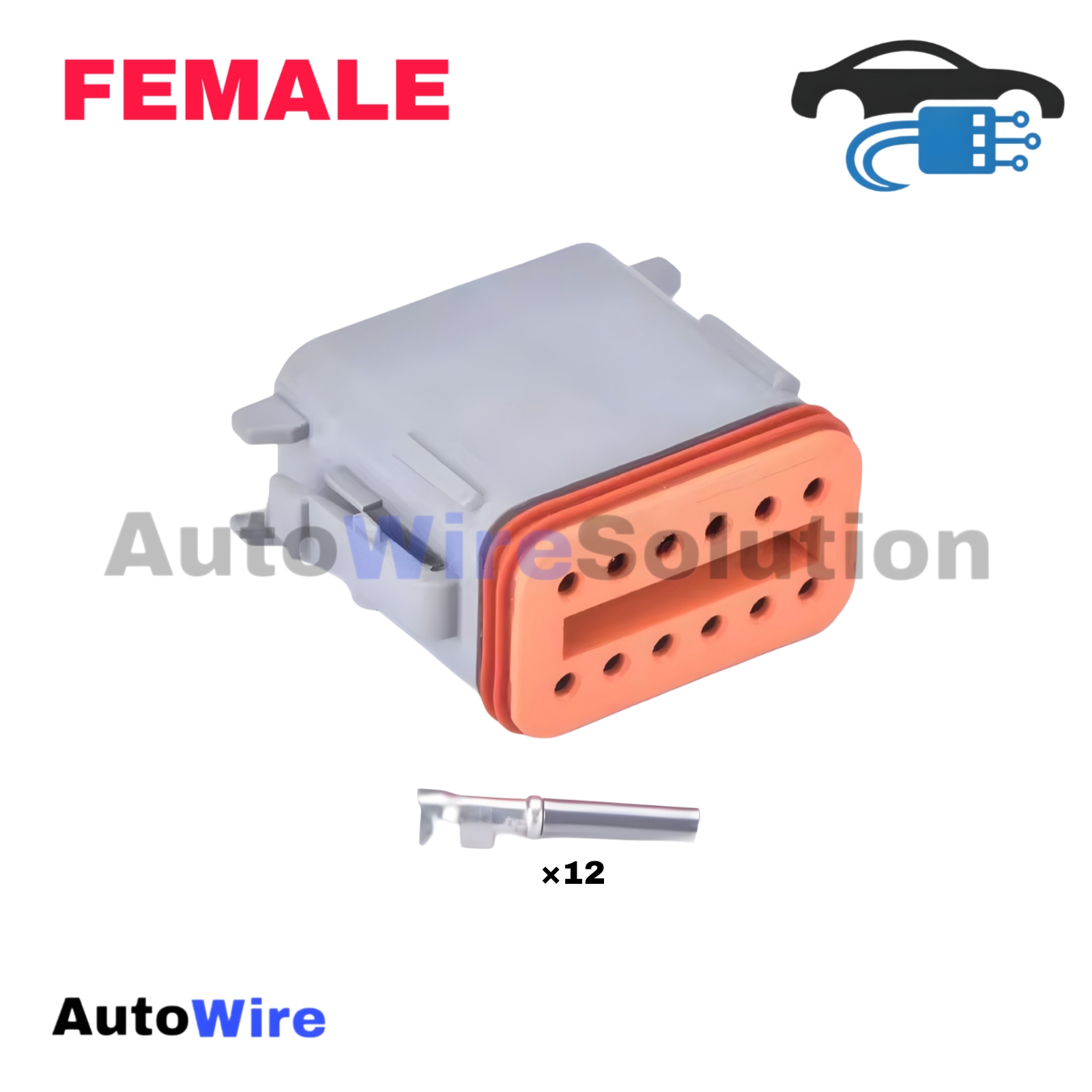 CONNECTOR DEUTSCH OEM 12 PIN FEMALE