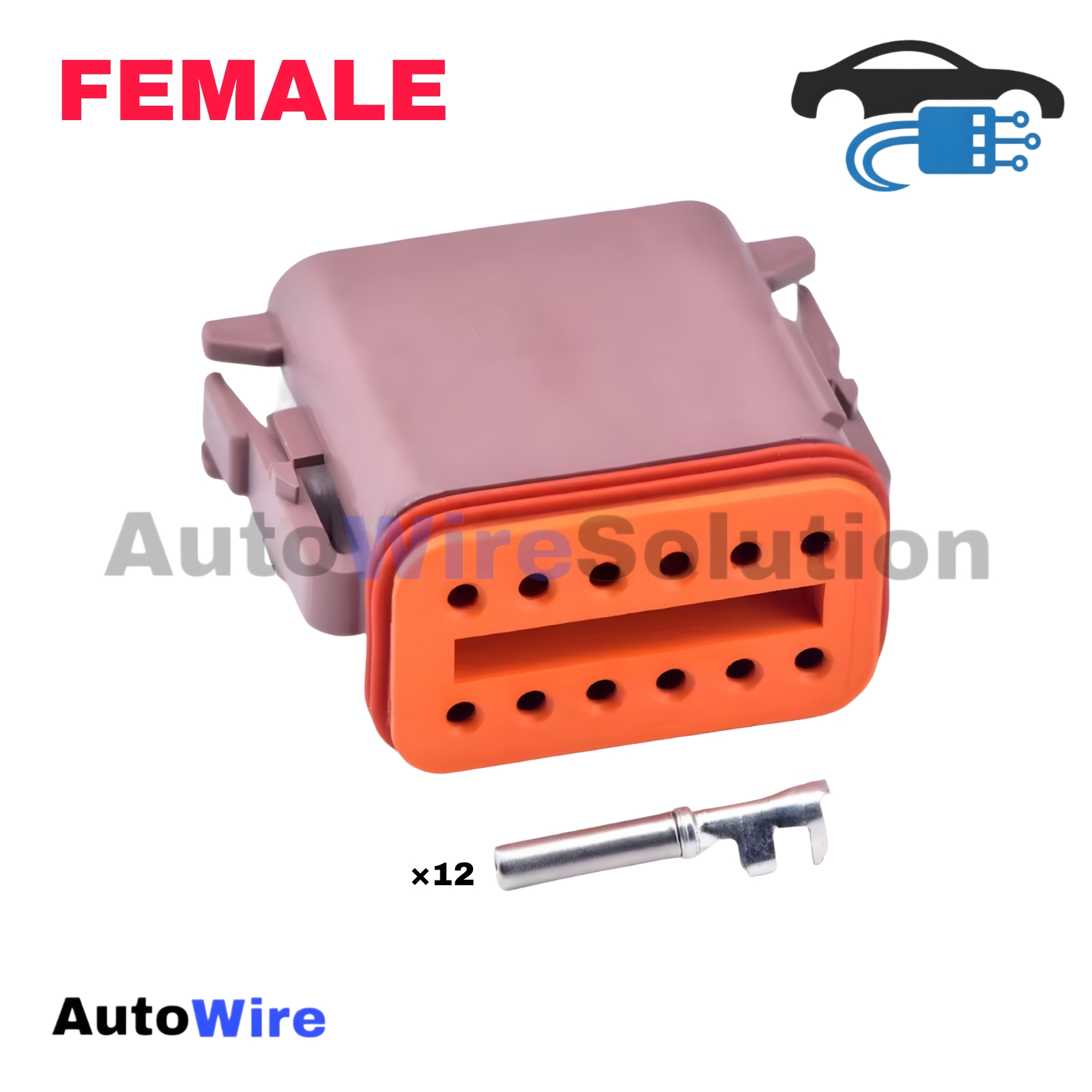 CONNECTOR DEUTSCH 12 PIN PINK FEMALE SERIES