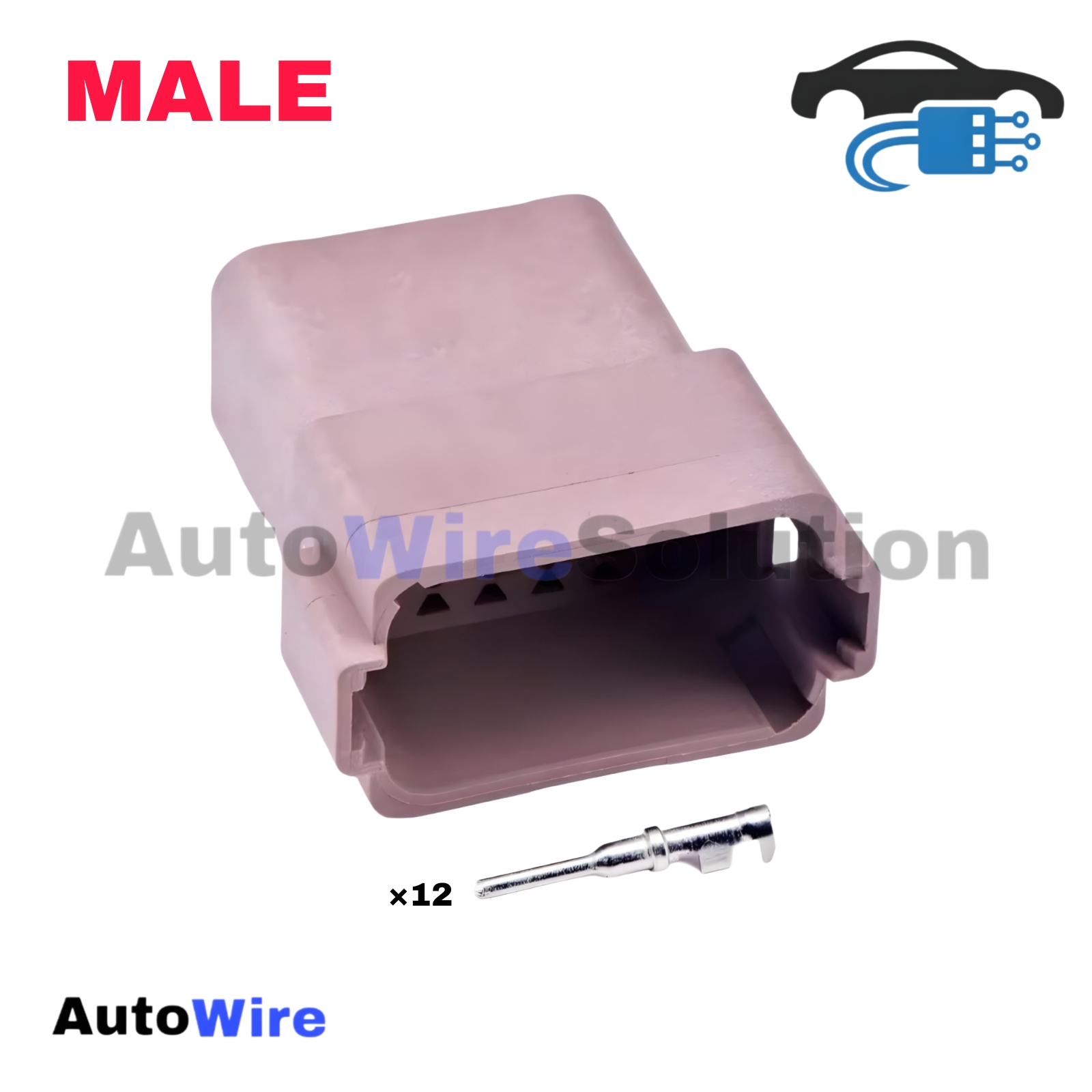 CONNECTOR DEUTSCH 12 PIN PINK MALE SERIES