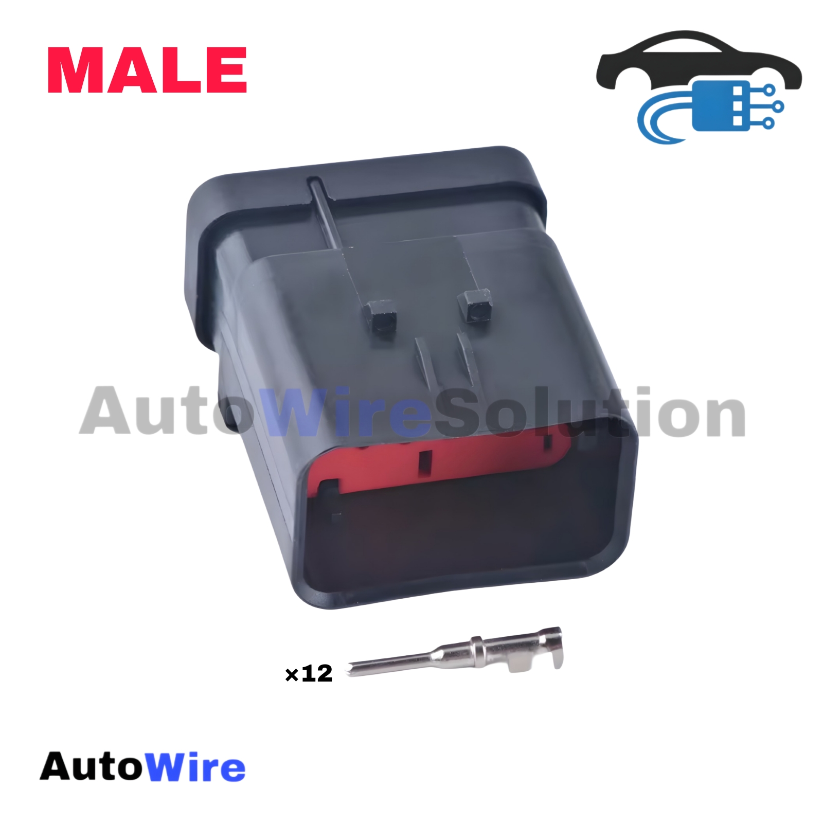 CONNECTOR DEUTSCH 12 PIN RED MALE SERIES