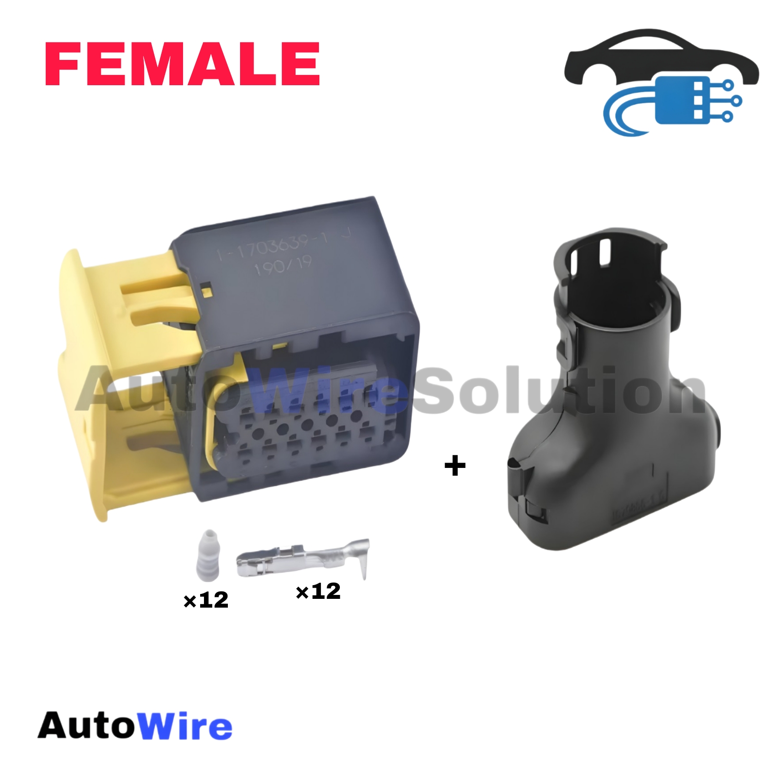 CONNECTOR TRANSMISI DF 12 PIN FEMALE + PLUG