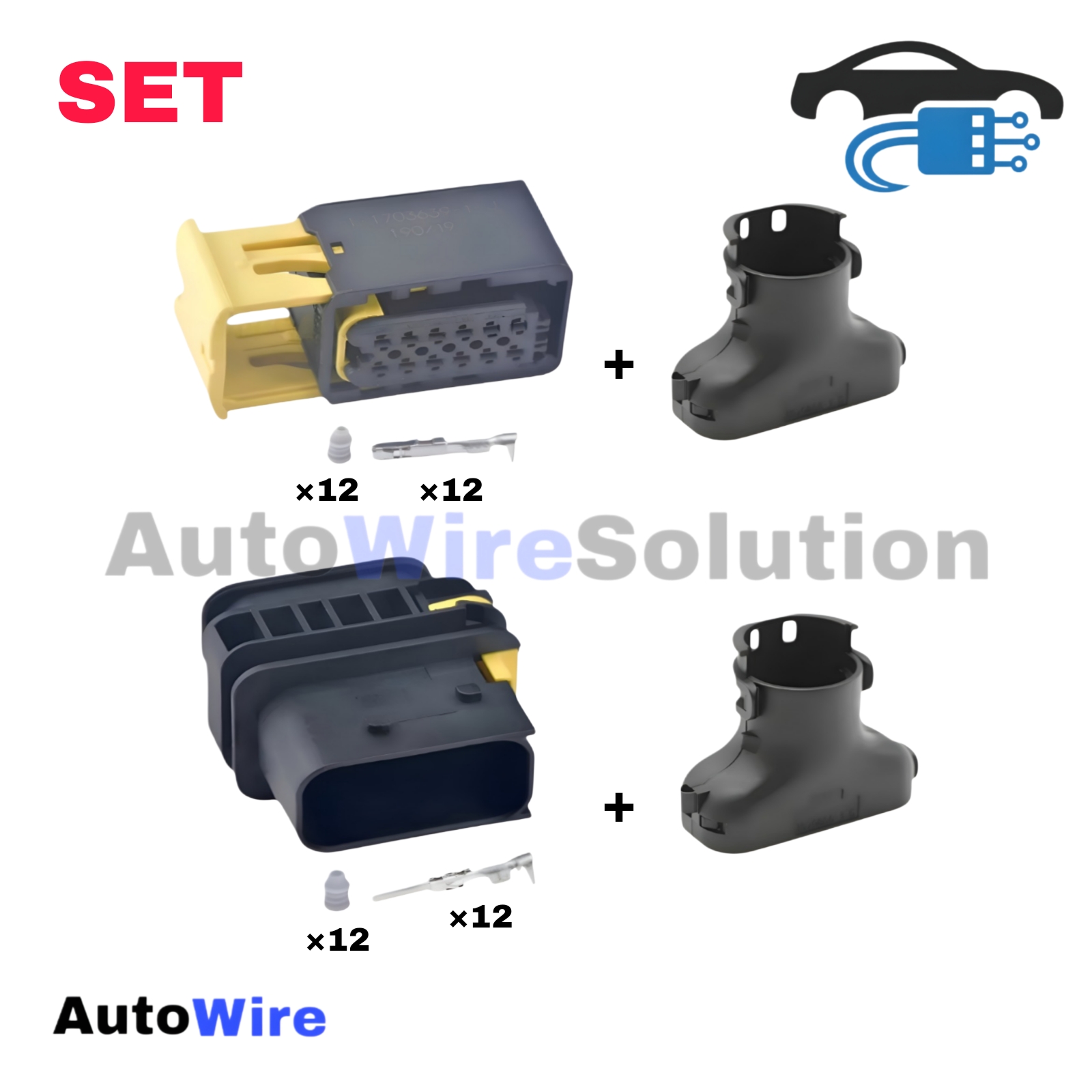 CONNECTOR TRANSMISI DF 12 PIN KIT + PLUG