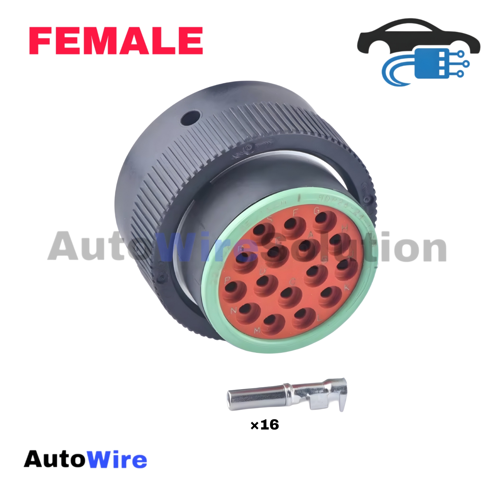 CONNECTOR DEUTSCH HDP 16 PIN FEMALE