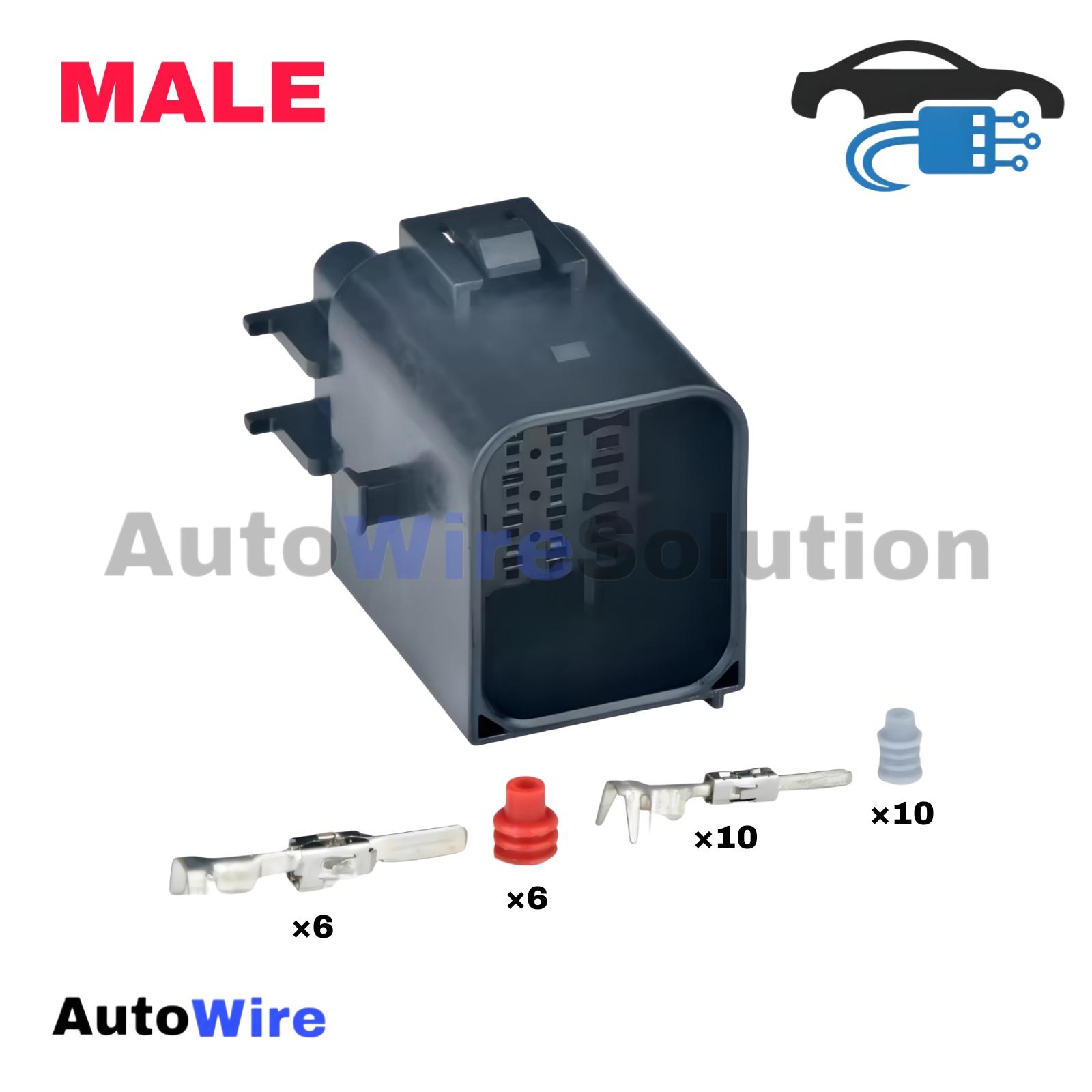 CONNECTOR CAR AUTOMOBILE 16 PIN MALE