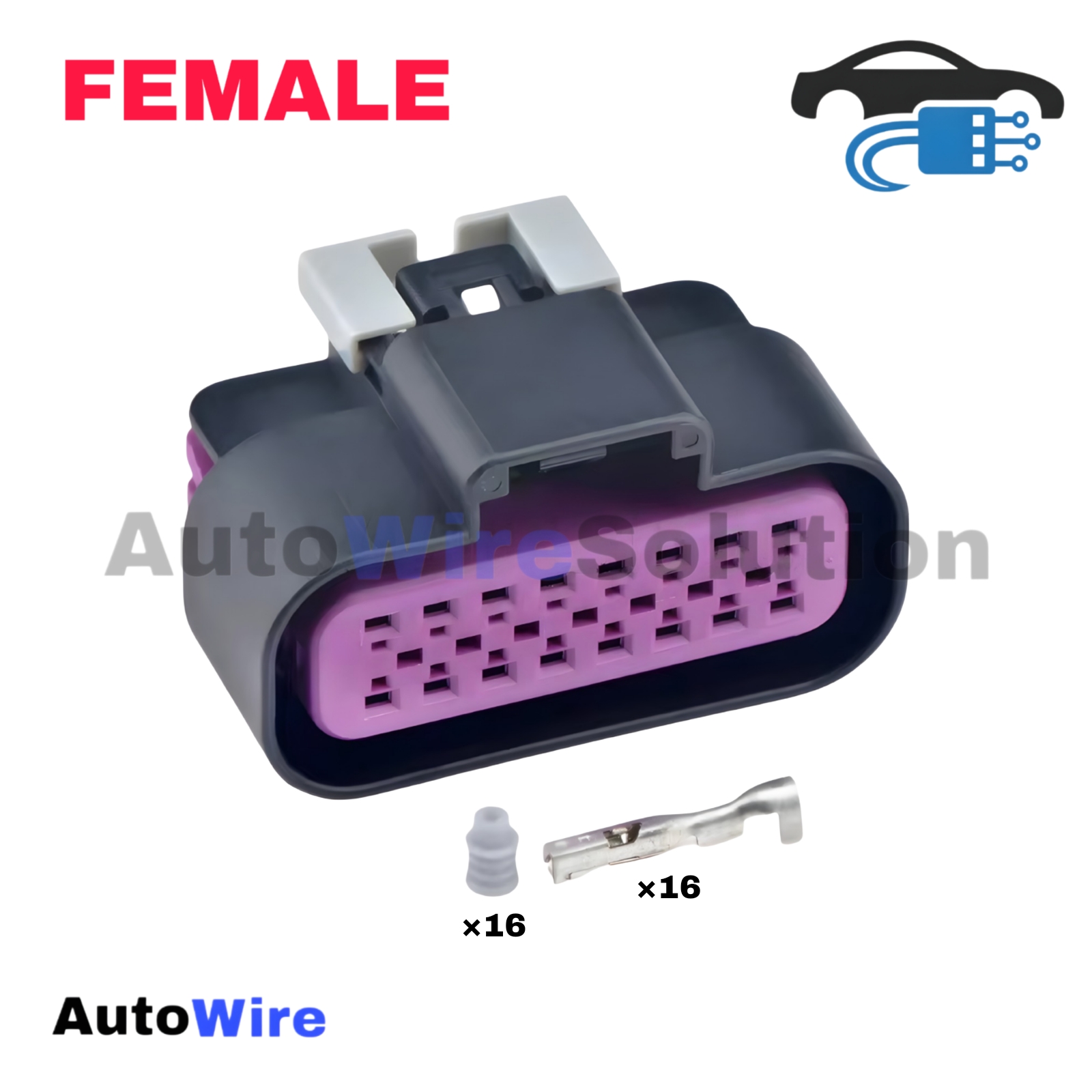 CONNECTOR MATRIC-GT VIOLET 16 PIN FEMALE