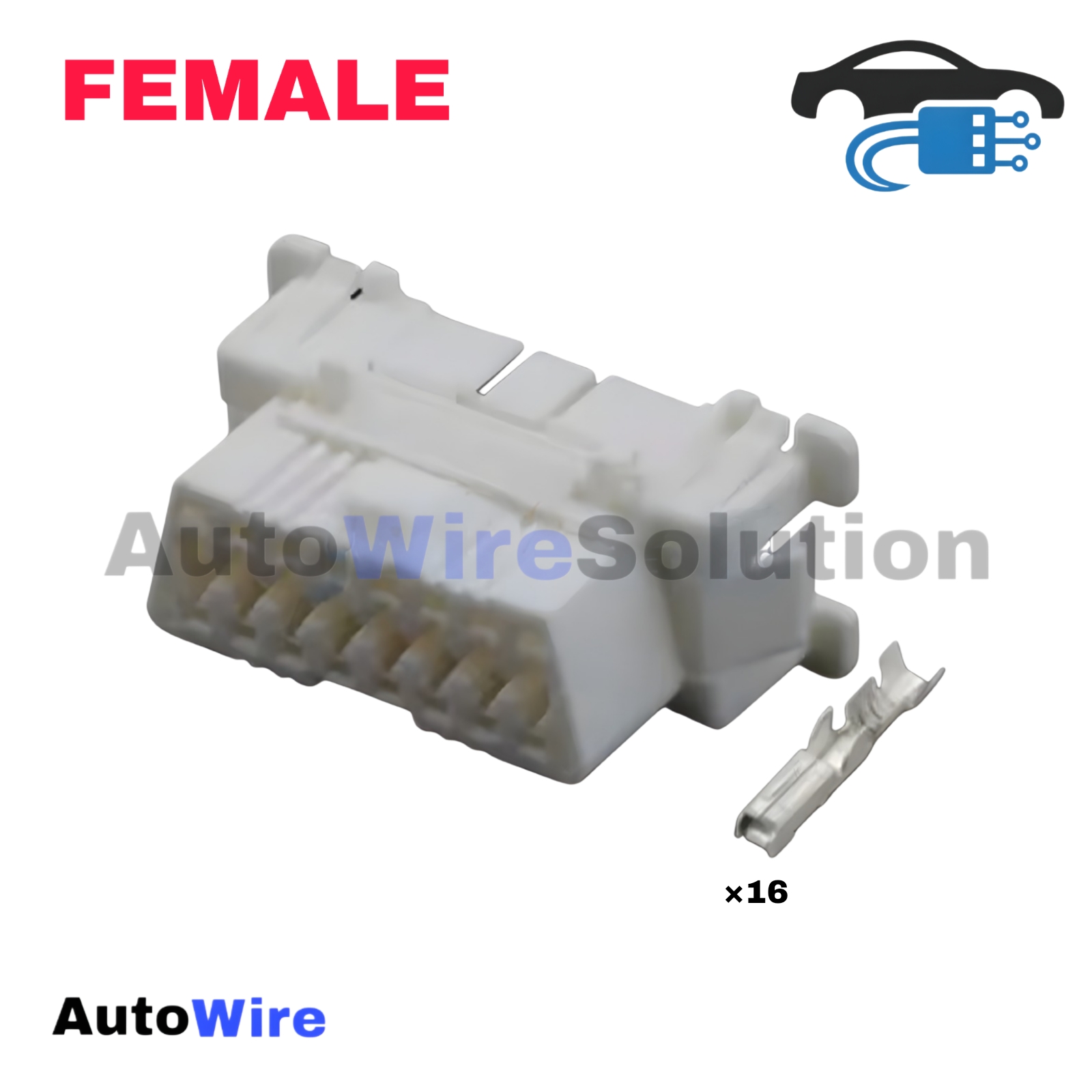 CONNECTOR DIAGNOSTIC OBD 16 PIN FEMALE