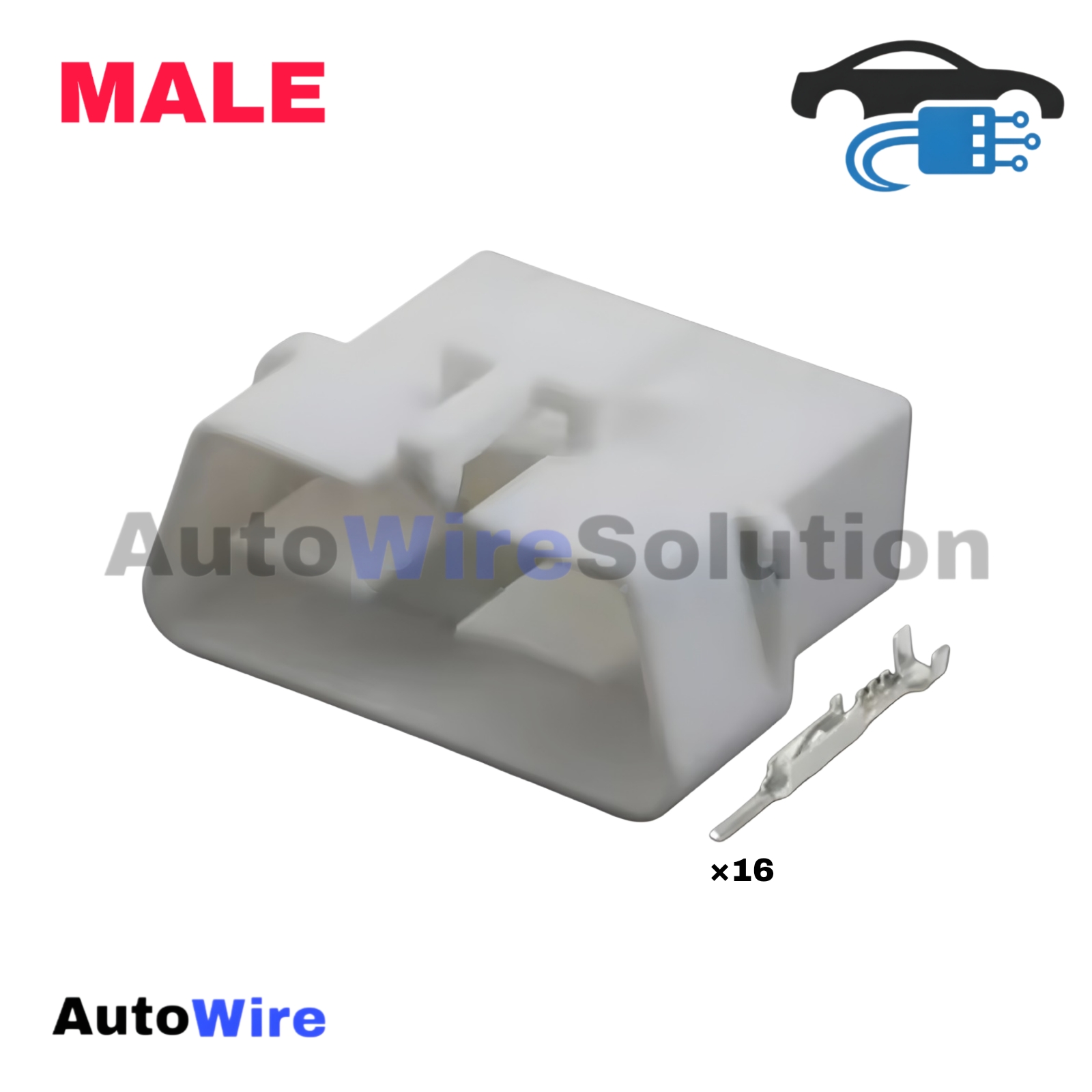 CONNECTOR DIAGNOSTIC OBD 16 PIN MALE
