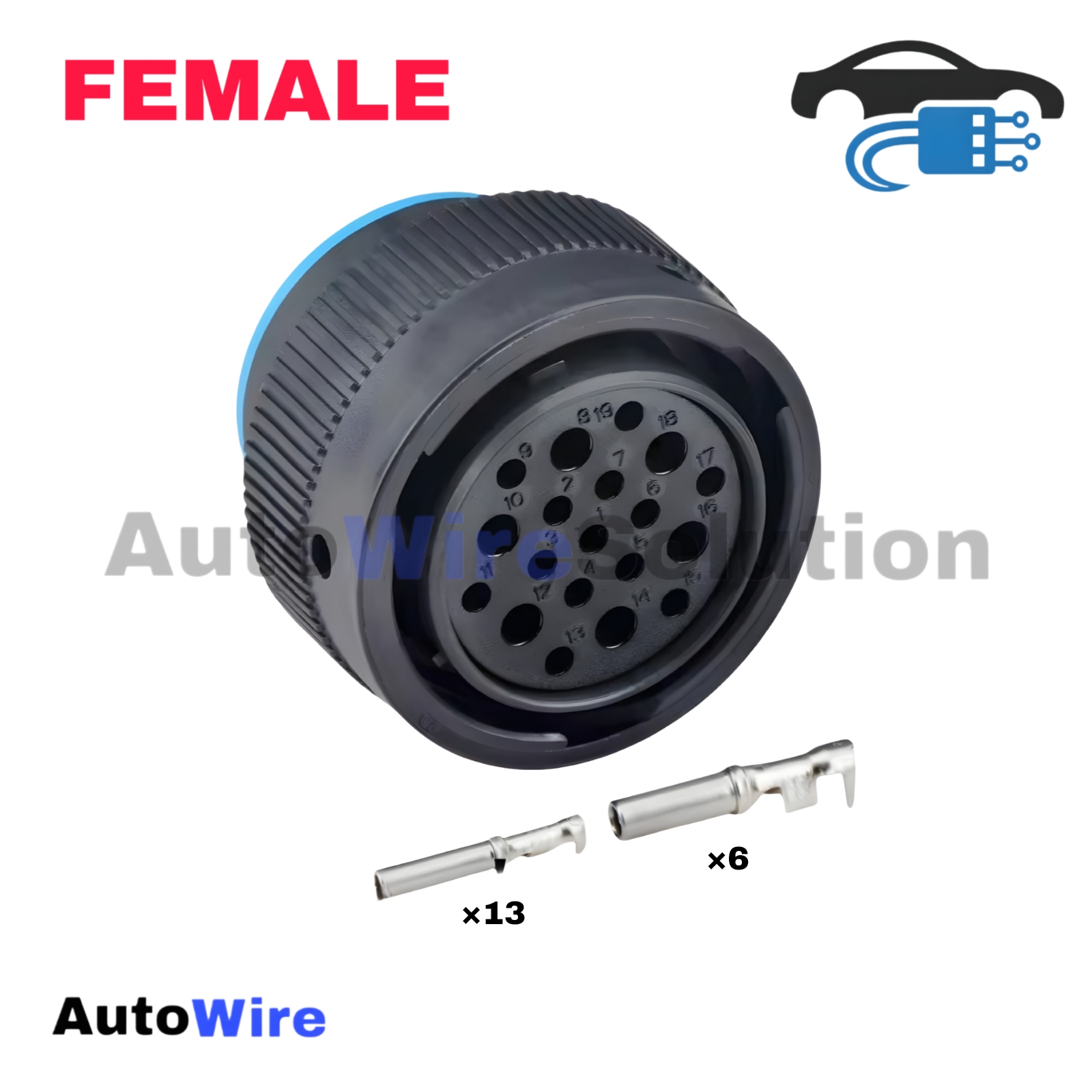 CONNECTOR DEUTSCH HDP 19 PIN FEMALE
