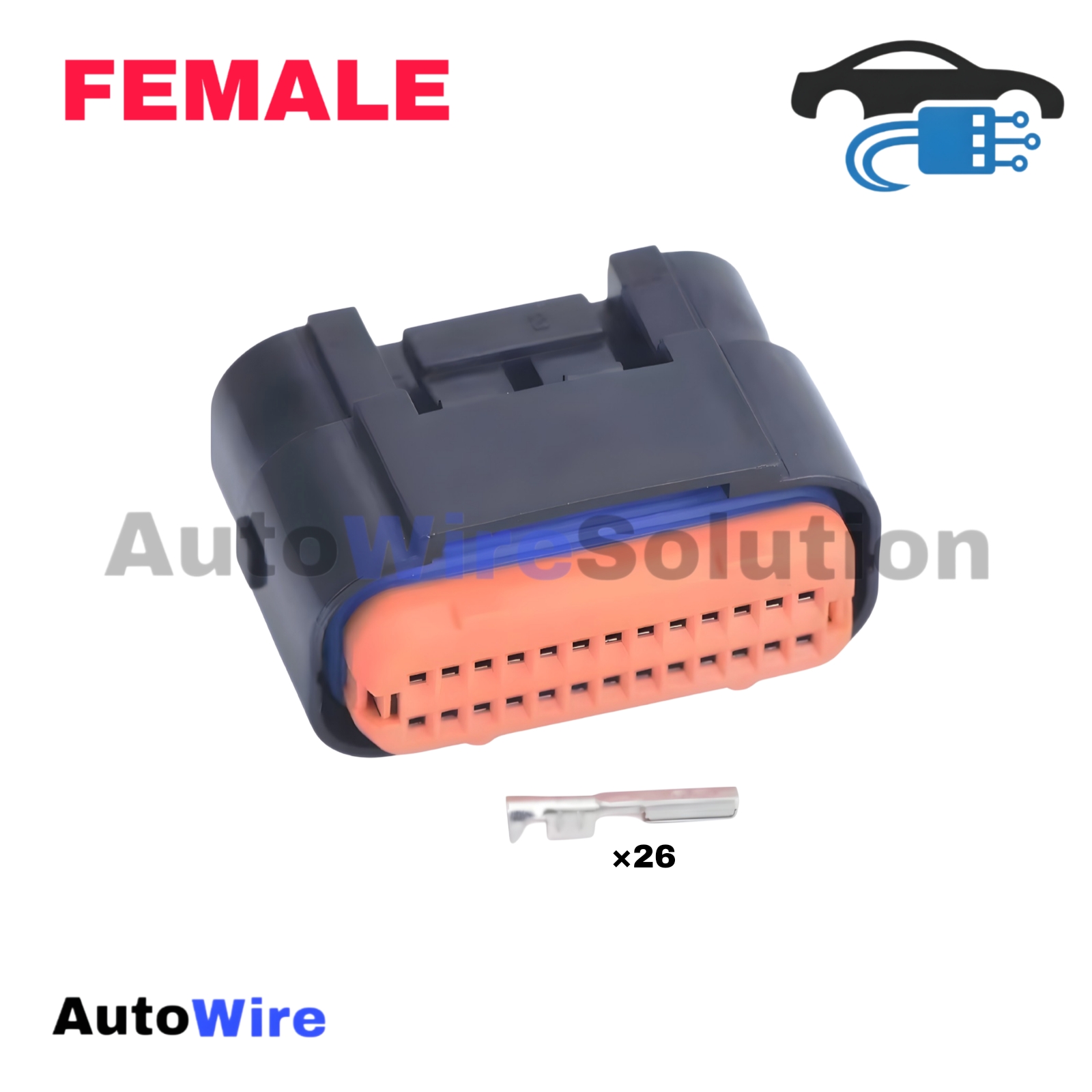 CONNECTOR ECU AMP 26 PIN FEMALE