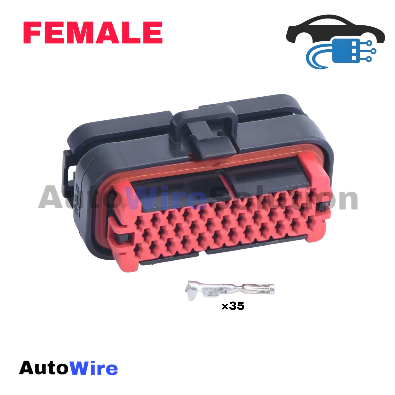CONNECTOR PCB ECU  BLACK 35 PIN FEMALE