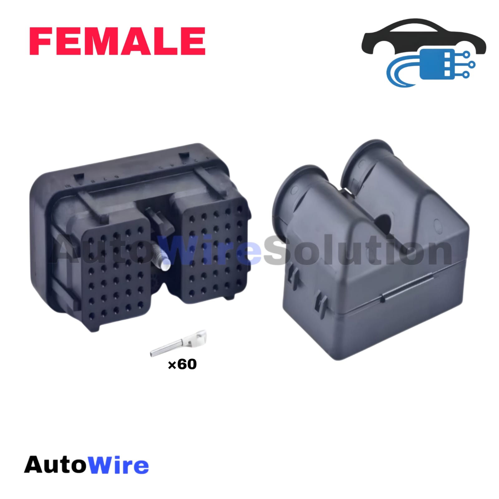 CONNECTOR DEUTSCH DRC-08 60 PIN FEMALE + PLUG