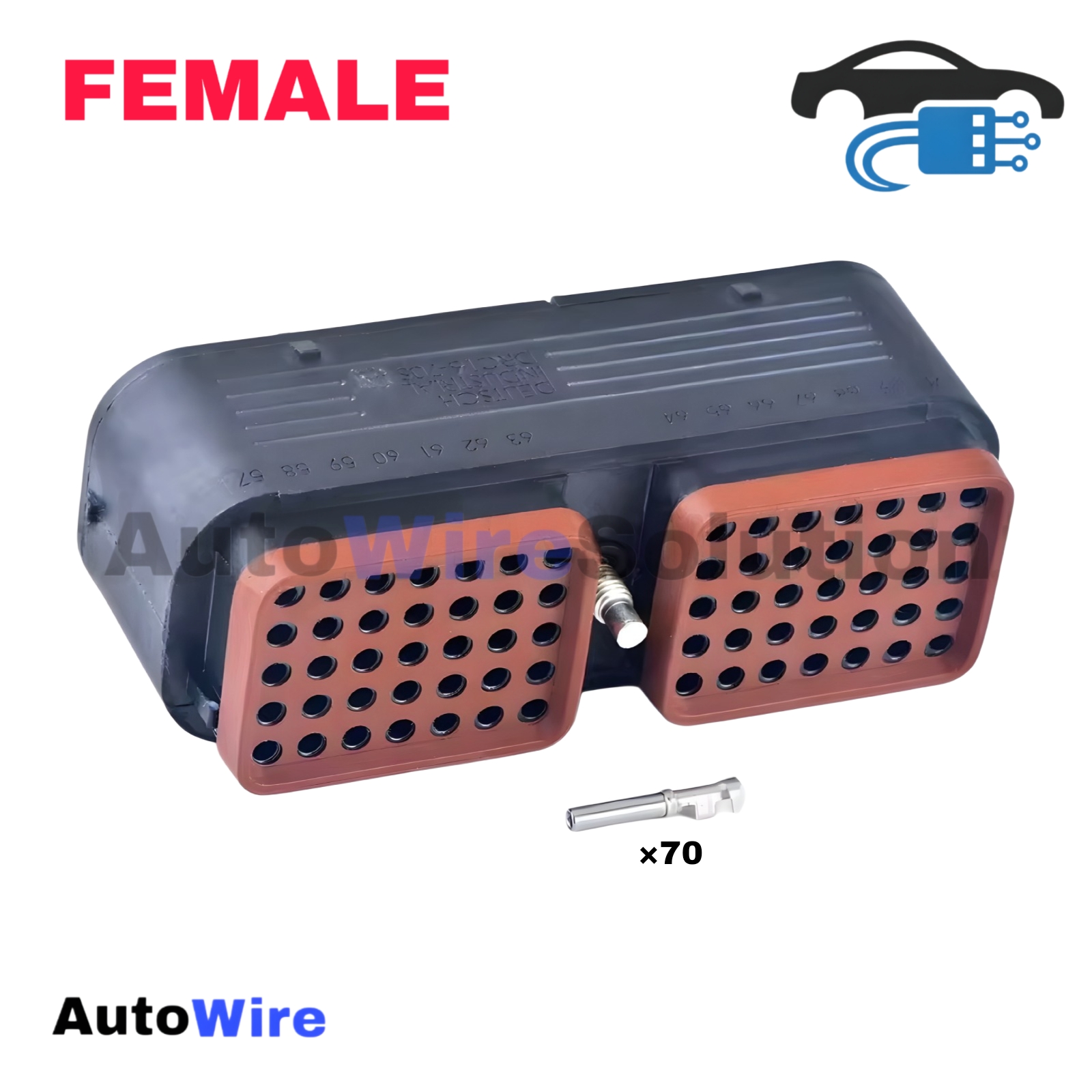 CONNECTOR DEUTSCH DRC-A 70 PIN FEMALE