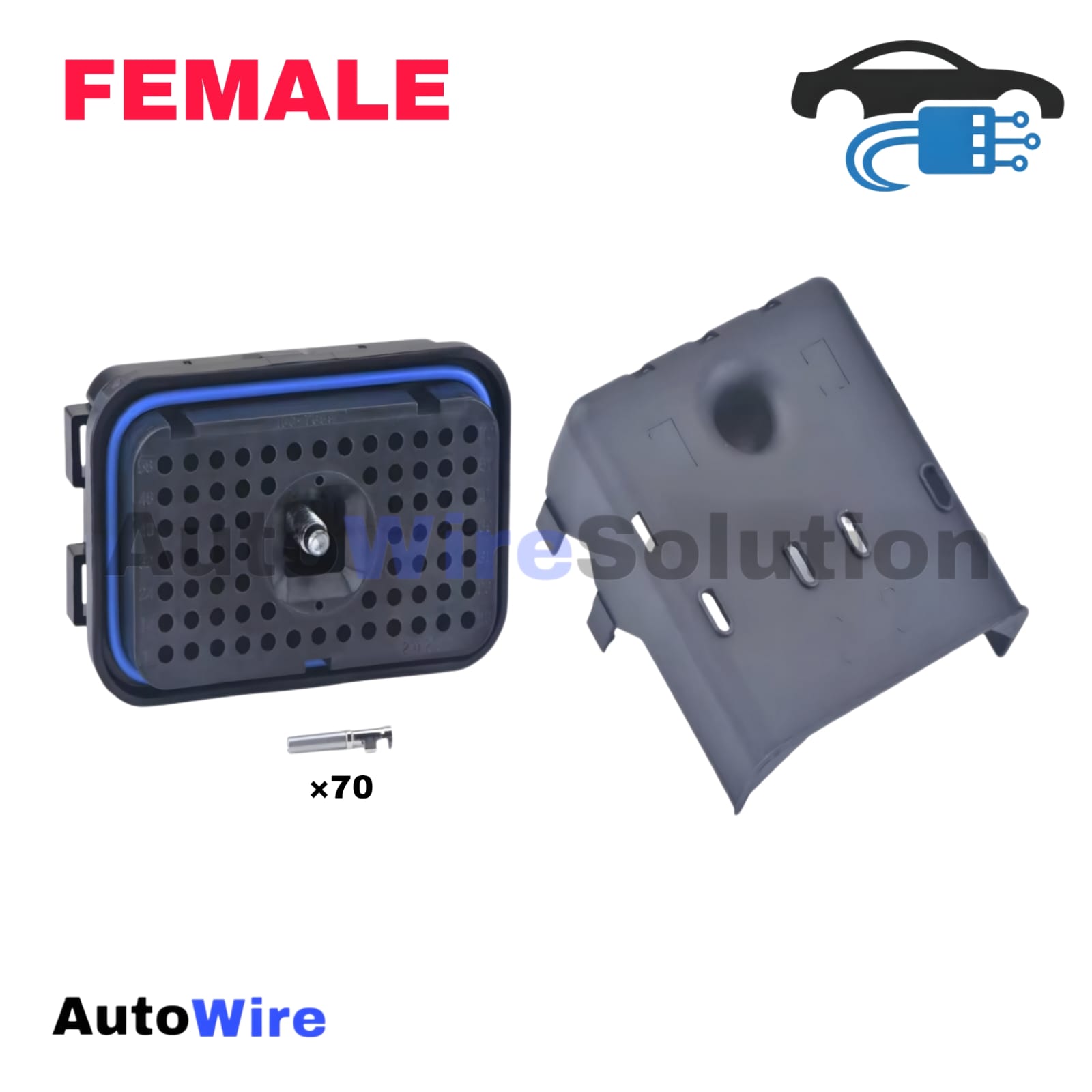 CONNECTOR CAT ECU-A 70 PIN FEMALE + PLUG