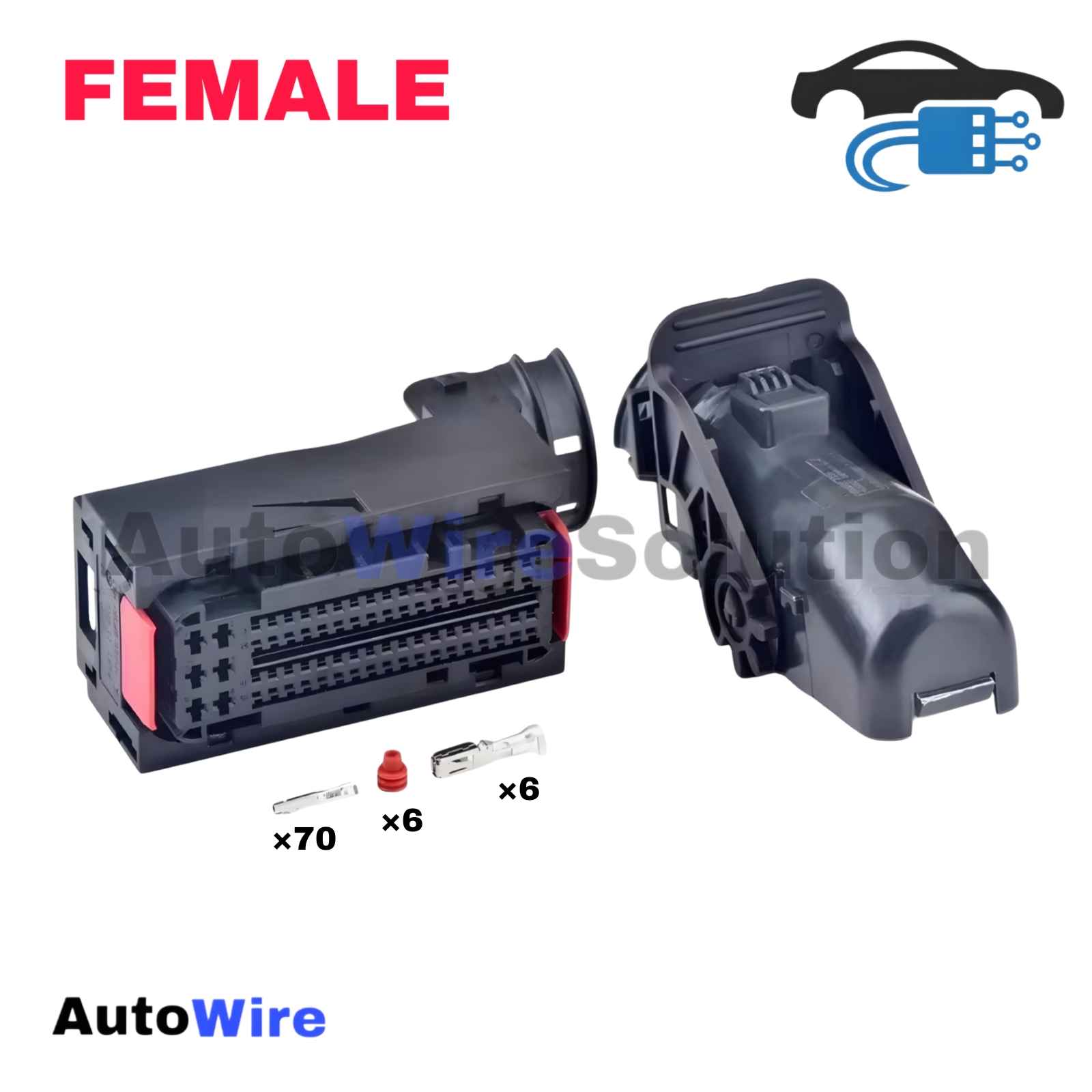 CONNECTOR TE AMP BLACK 76 PIN FEMALE