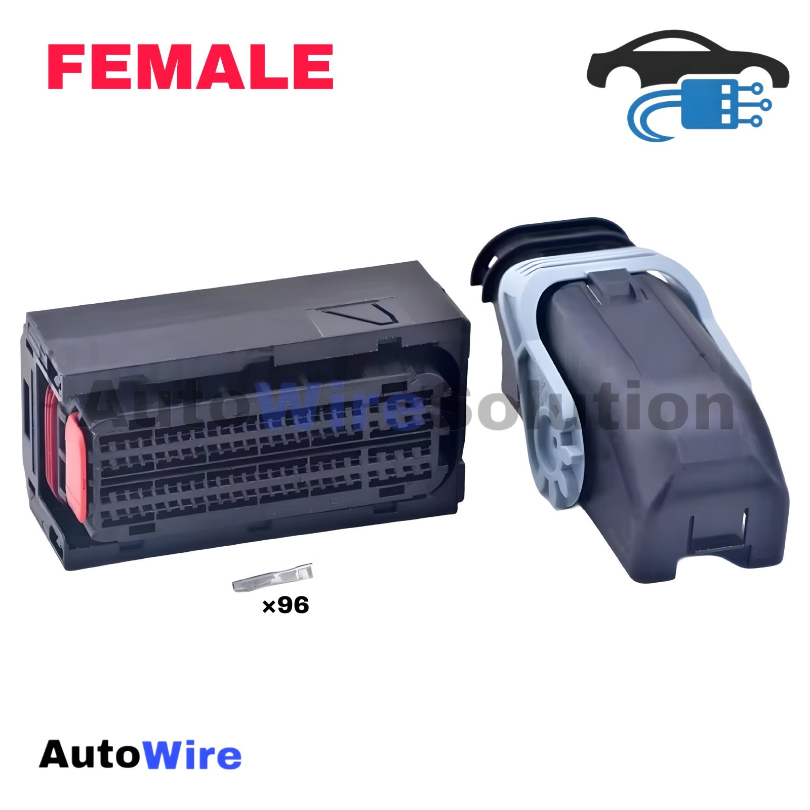 CONNECTOR ECU BOARD BLACK 96 PIN FEMALE