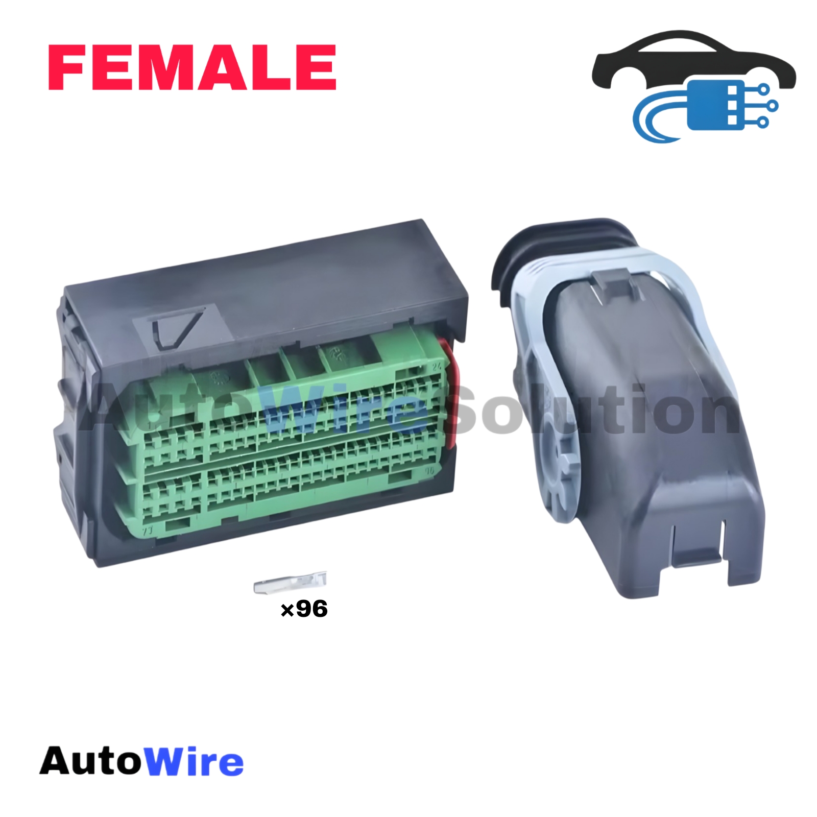 CONNECTOR ECU BOARD GREEN 96 PIN FEMALE