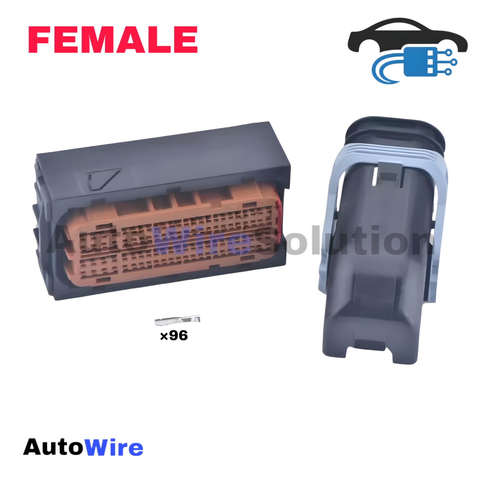 CONNECTOR ECU BOARD BROWN 96 PIN FEMALE