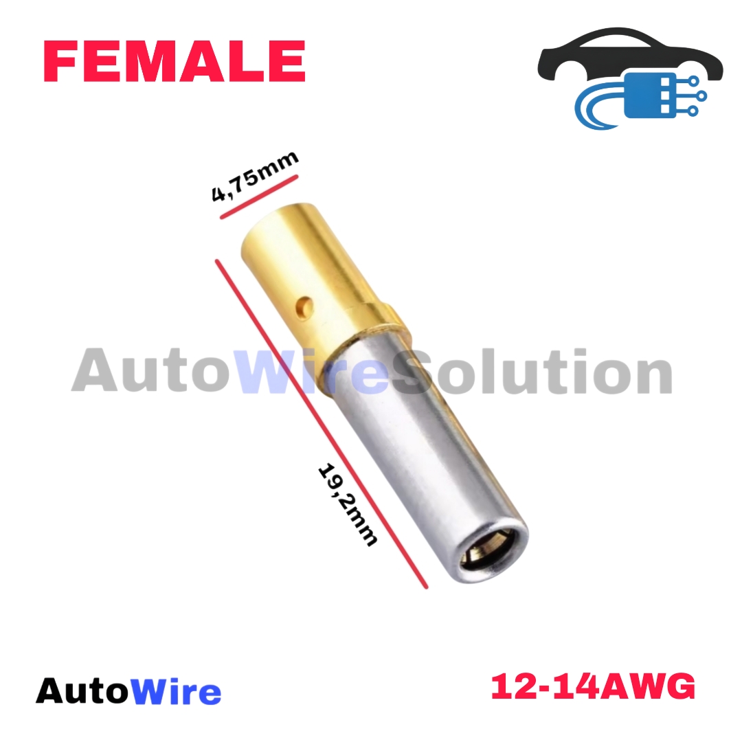 TERMINAL PIN DEUTSCH SIZE 12 GOLD FEMALE