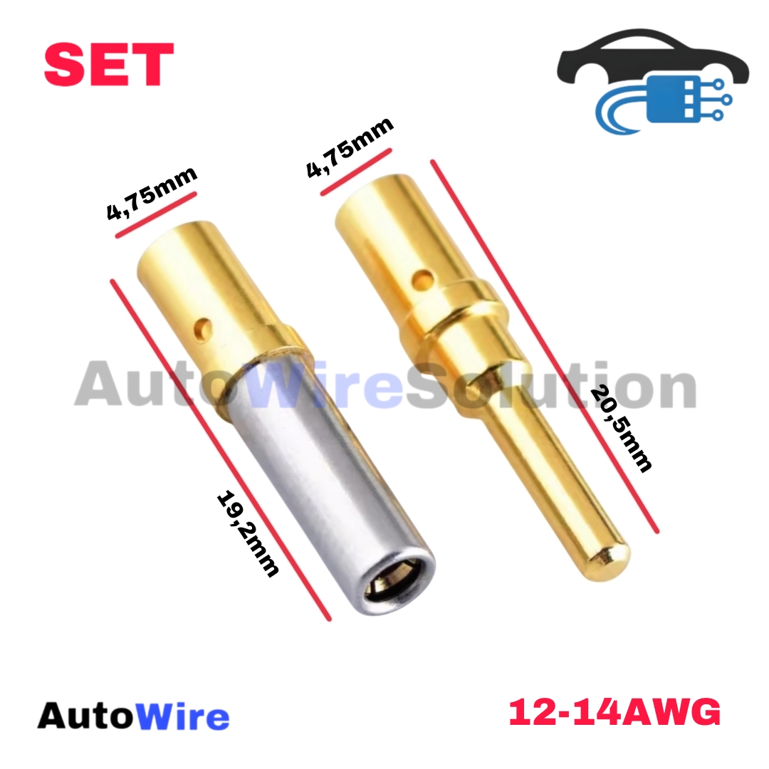 TERMINAL PIN DEUTSCH SIZE 12 GOLD KIT