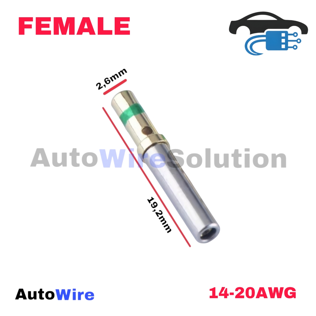 TERMINAL PIN DEUTSCH SIZE 16 GOLD FEMALE