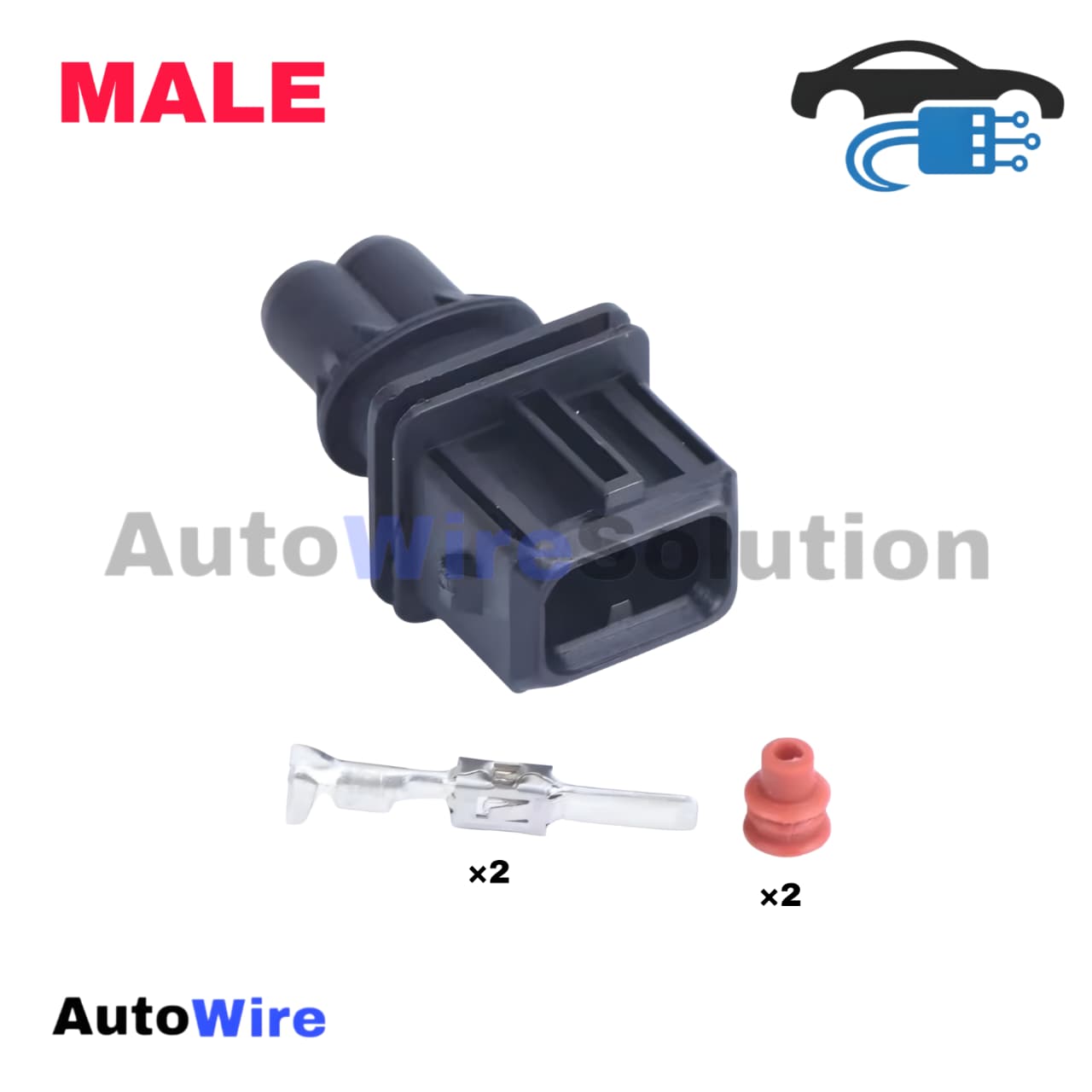 CONNECTOR AMP EV1 2 PIN MALE